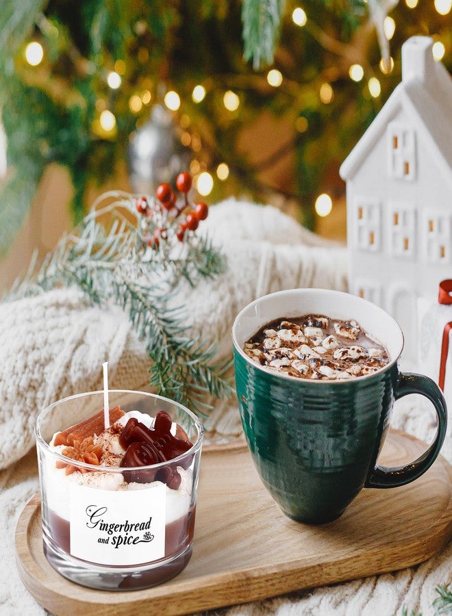 Conelist Gingerbread and Spice Jar Candle, Cinnamon and Star Anise Soy Candles Christmas Decorative Wax for Christmas Party Decoration, Gift, Table Photo Prop - Image 4